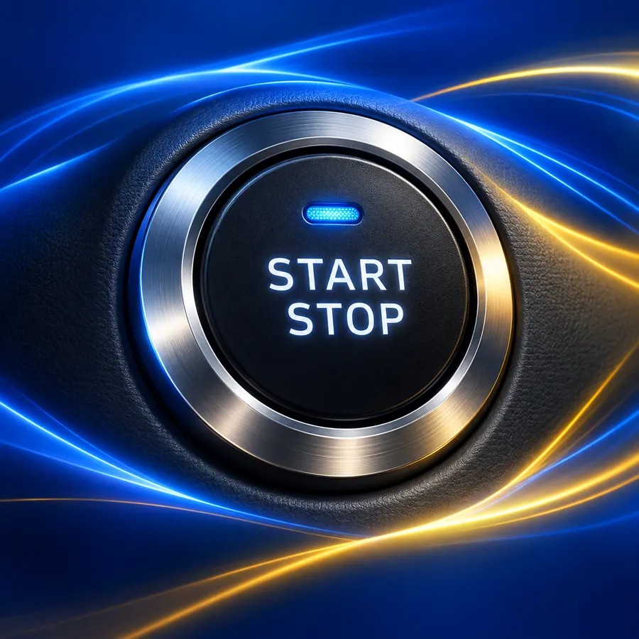 Botão Start Stop de um painel de carro